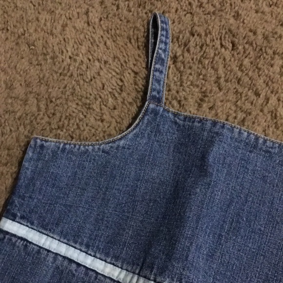 Vintage Gymboree Strawberry Patch denim jean dress with pockets Sz 6 - Picture 6 of 10